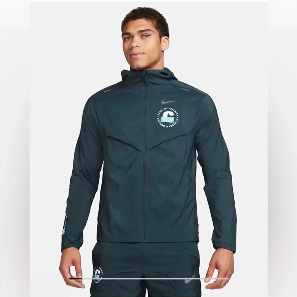 Nike BOA Chicago Marathon Windrunner Repel Jacket Green (FD2702-328) Size XL